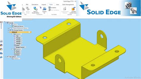 solid edge sheet metal flat pattern drawing|solid edge sheet metal cad.